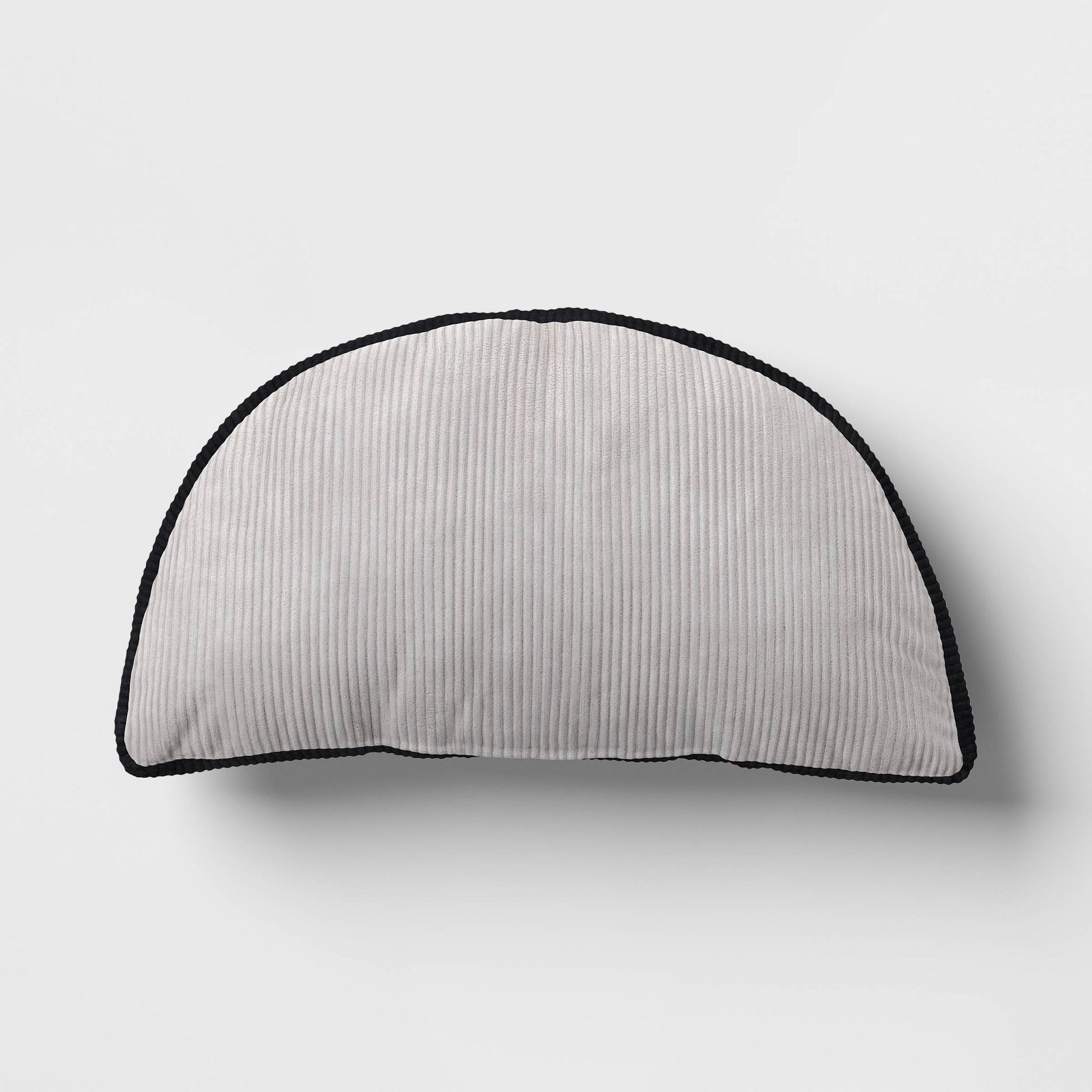 9" x 17" Half Moon Shaped Throw Pillow Gray - Room Essentials™