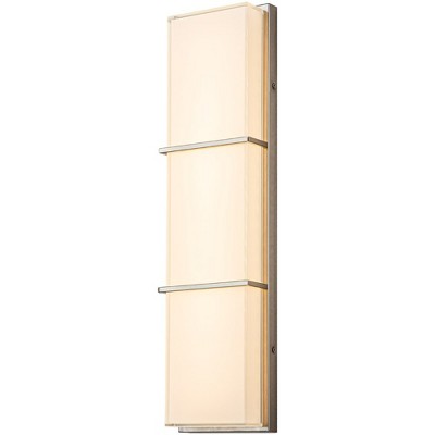 C Cattleya 1-Light Satin Nickel Dimmable LED Bath Vanity Light Bar with Glass Shade
