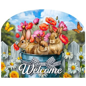 Briarwood Lane Spring Art Sign 8.25x10.25 Bucket of Bunnies For Spring Art Sign - 1 of 4