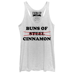 Women's CHIN UP Buns of Cinnamon Racerback Tank Top - 1 of 3