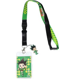 Hunter X Hunter Lanyard ID Badge Holder Gon Merch Breakaway Lanyard w/ Acrylic Charm - 1 of 3