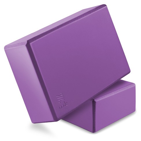 Node Fitness Yoga Block (Set of 2) - 3 Thick EVA Foam Brick, Purple