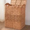 Solhome Apostle Rectangular Woven Resin Wicker Laundry Hamper 18.5" x 14.6" x 24" Natural Brown - 3 of 4