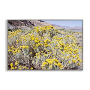 Stupell Industries Yellow Flowers in Arid Meadow Black Framed Giclee Art - 1 of 4