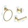 Tramull 3-Piece Bathroom Hardware Set, Modern Wall Mounted, Rustproof for Bathroom, Kitchen & Laundry Room - 2 of 4