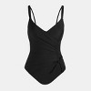Women's Side Drawstring Tummy Control One-Piece Swimsuit -Cupshe - 3 of 4