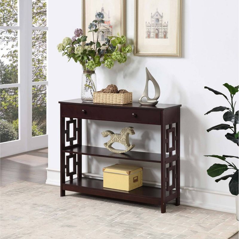 Town Square 1 Drawer Console Table with Shelves - Breighton Home, 3 of 8