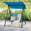 Tangkula 2-Person Patio Swing Seat Swing Bench Canopy Swing Loveseat Outdoor - 2 of 4