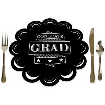 Big Dot of Happiness Graduation Cheers - Graduation Party Round Table Decorations - Paper Chargers - Place Setting For 12