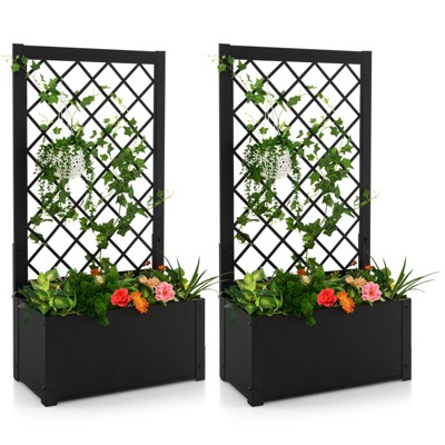 Image of Metal trellis planter