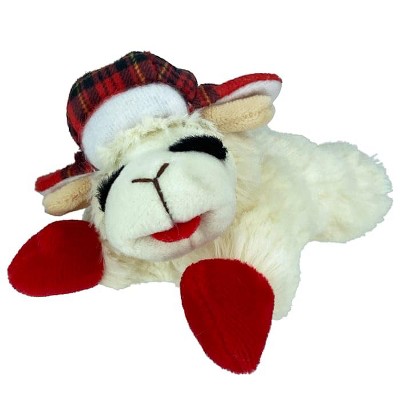 Multipet Lamb Chop Dog Toy with Trapper Hat - Small