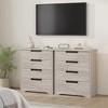 Acekool 4-Drawer Dresser, Modern Gray Chest with Embedded Handles, Wide Storage Organizer for Bedroom, Living Room, Entryway, Nursery - 3 of 4