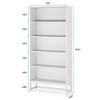 Resenkos Bookshelf, Bookcase Standing Shelf Unts,70.8" Bookcase, Large Bookshelf Organizer with 5-Tier Storage Shelves,White - 2 of 3