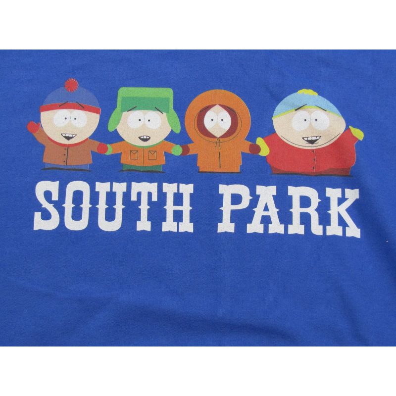 South Park Group Character Art Unisex Blue Graphic Hoodie, 2 of 4