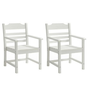 PAGED 2PC Patio Dining Chairs,Outdoor Dining Chairs with Armrest,Modern Chairs Suitable for Patio,Garden - 1 of 4