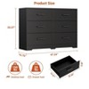 Modern 6-Drawer Dresser, Black Wooden Chest with Metal Handles, Storage for Bedroom, Living Room, Hallway - 4 of 4