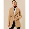 INSPIRE CHIC Women's Shawl Collar Lapel Winter Belted Coat with Pockets - 2 of 4