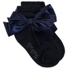 Memoi Girls' Silky Side Bow Anklet Socks - 3 of 4