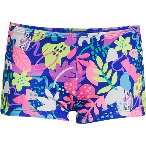 Lands' End Kids Kidshort Swim Bottoms - 14 - Electric Blue Fun Floral :  Target