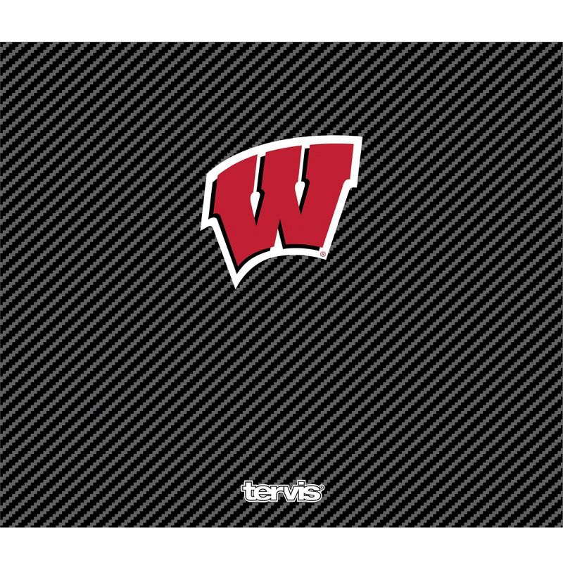 NCAA Wisconsin Badgers Carbon Fiber Wide Mouth Water Bottle - 24oz, 2 of 4
