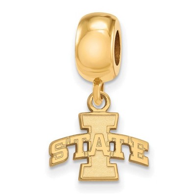 Black Bow Jewelry 14k Yellow Gold Plated Sterling Silver Iowa State Cyclones NCAA Bead Charm