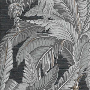 Daintree Palm Sterling Grey and Silver Leaves Tropical Paste the Wall Wallpaper - 1 of 4
