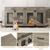 Garvee 71'' Dog Crate Furniture for 2 Dogs, Wooden Double Dog Crate with 3 Drawers and Removable Room Divider for Large Medium Dogs - 2 of 4