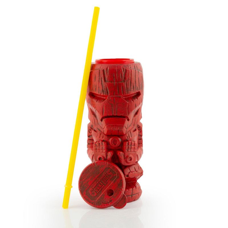 Beeline Creative Geeki Tikis Marvel Iron Man Tumbler | Tiki Style Plastic Cup | Holds 22 Ounces, 3 of 7