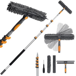 MECO ELEVERDE Extendable Window Cleaner Squeegee Cleaning Kit Washing Tool with 12Ft/20Ft Long Handle Mop - 1 of 4