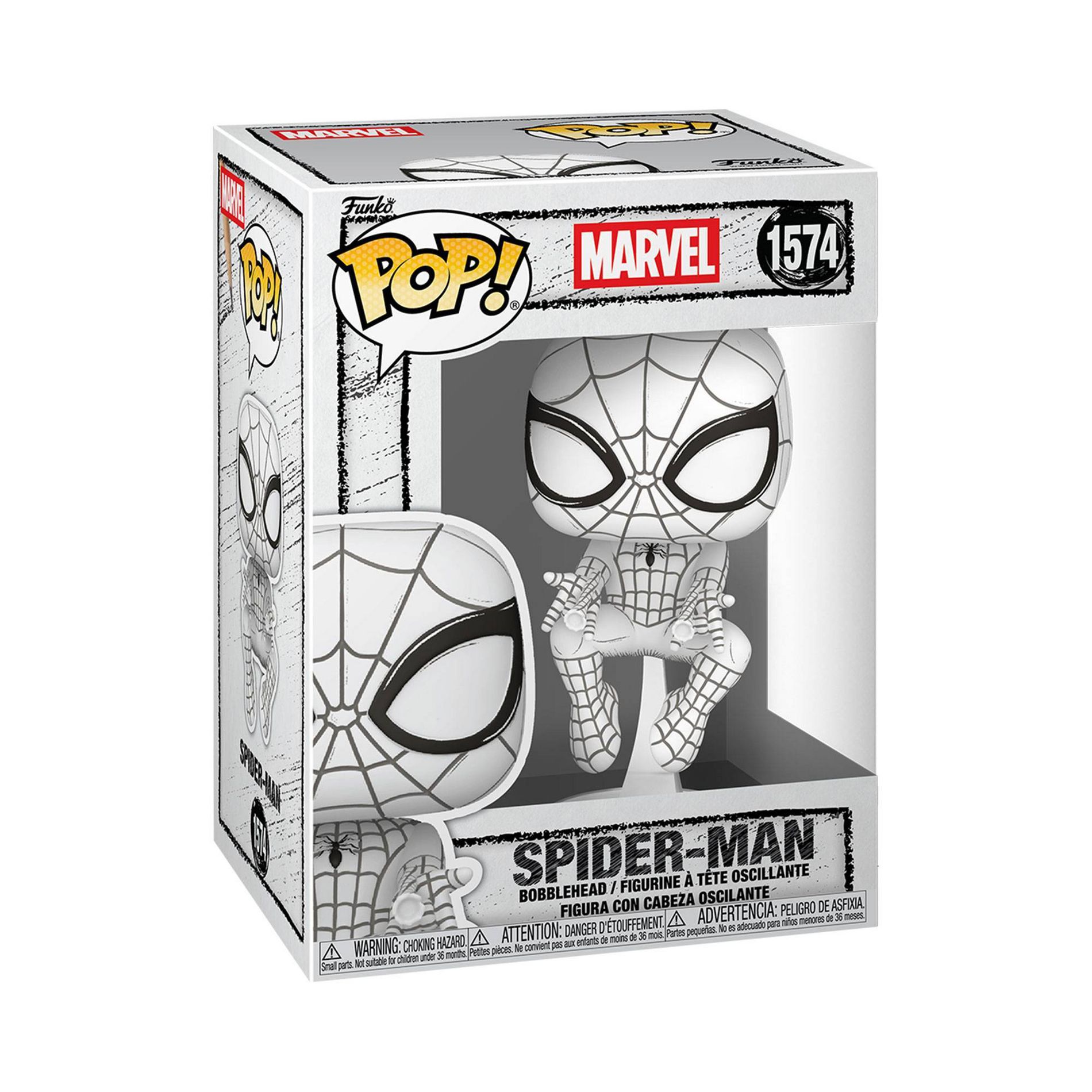 Funko POP! Marvel: Spider-Man Sketched Bobblehead Figure #1574