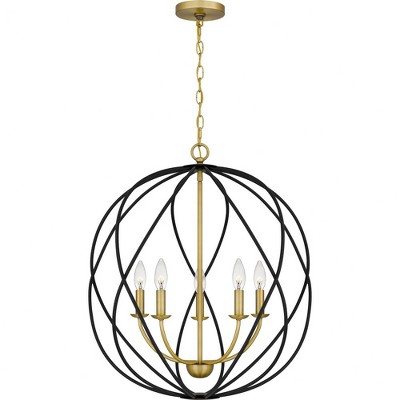 Quoizel Lighting Bryn 5 - Light Pendant in  Aged Brass