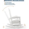 homfan Outdoor Adirondack Rocking Chair, All Weather HDPE Fire Pit Chair with Wide Back, Outdoor Lounger Rocking Fire Pit Chair - 4 of 4