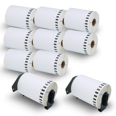 BETCKEY - Compatible Continuous Labels Replacement for Brother DK-2243 Use with Brother QL Label Printers 10 Rolls + 2 Reusable Cartridges