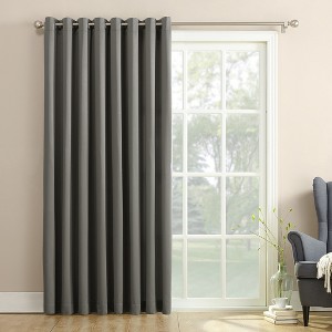 100"x84" Sun Zero Room Darkening Seymour Grommet Sliding Patio Door Curtain Panel - 1 of 3