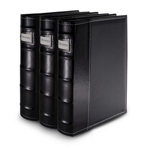 Bellagio-Italia CD/DVD Storage Binder - Black - Leather - 144-Disc Capacity - 1 of 4