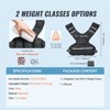 Adjustable Weighted Vest, 20–32 lbs Workout Vest with 6 Iron-Sand Weights & Reflective Stripes - 3 of 4