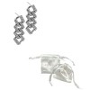 Adornia Rhodium Plated Edgy Cuban Chain Crystal Drop Earrings - image 3 of 4