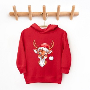 The Juniper Shop Cute Reindeer Head Toddler Graphic Hoodie - 1 of 3