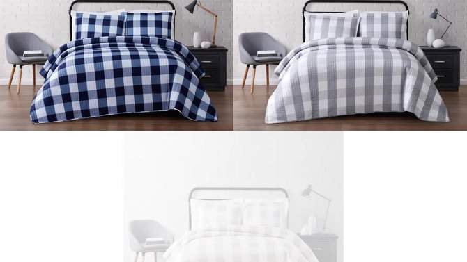 Truly Soft Everyday Buffalo Plaid Quilt Set, 2 of 7, play video