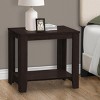 FONTOI End Tables Minimalist Style, Straight Leg Design, Dark Wood Side and Modern Design Table for Home Office Decor, Brown, 28"*15"*6" - 2 of 4
