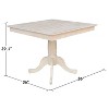 International Concepts 36 inches x 36 inches Square Top Pedestal Table  - 29.9 inchesH - 4 of 4