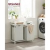 VASAGLE Laundry Hamper Laundry Basket with 2 Pull-Out Bags Laundry Sorter with Shelf - 3 of 4