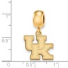 Black Bow Jewelry 14k Yellow Gold Plated Sterling Silver Kentucky Wildcats NCAA Bead Charm - 4 of 4