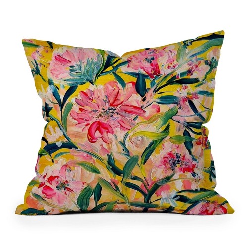 Pink floral outdoor pillows hotsell