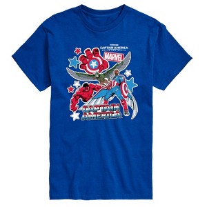 Men's - Marvel - Captain America Sticker Style Short Sleeve Graphic T-Shirt - 1 of 4