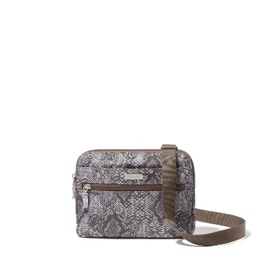 Baggallini Double Zip Medium Crossbody - Tan Python : Target