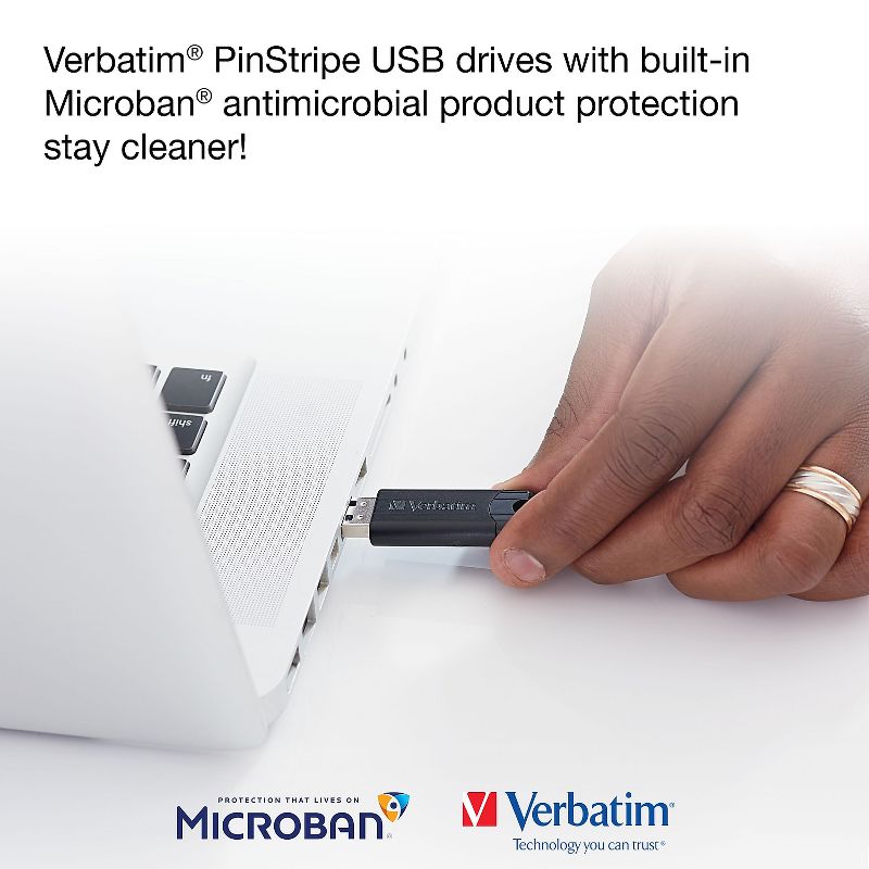 Verbatim PinStripe 16GB USB 3.0 Flash Drive 49316, 5 of 9