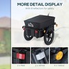 Bike Cargo Trailer with Removable Box & Waterproof Cover, Bicycle Wagon Trailers with 16" Wheels, Loading Bike Storage Cart with Reflectors - 4 of 4