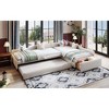 Twin Size Upholstered Double Daybed with Trundle and Drawer - 4 of 4