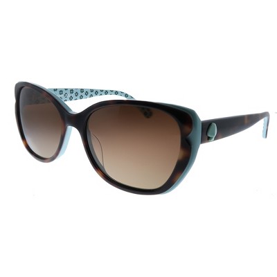 Kate Spade KS AUGUSTA/G/S 2NL Womens Square Polarized Sunglasses Havana Pattern Green 54mm
